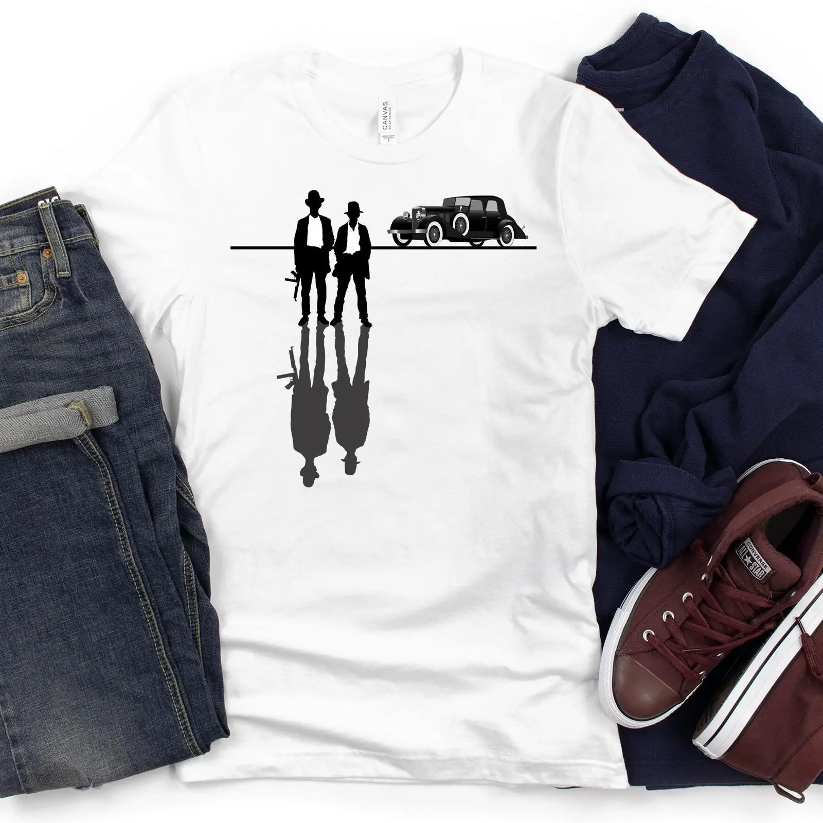 Men'S Fashion Roaring 20S - เสื้อยืดลายรถคลาสสิกยุค 1920s Roaring 20s Gangster ลายมาเฟียอิตาลีแท้ๆ