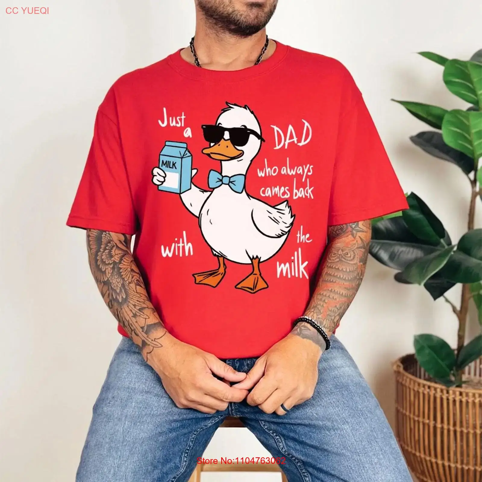Men'S Fashion Today - เสื้อยืดพ่อสุดฮา ลายเป็ดนม กลับมาหาแม่เสมอ ของขวัญวันพ่อ วันเกิด สไตล์วินเทจ