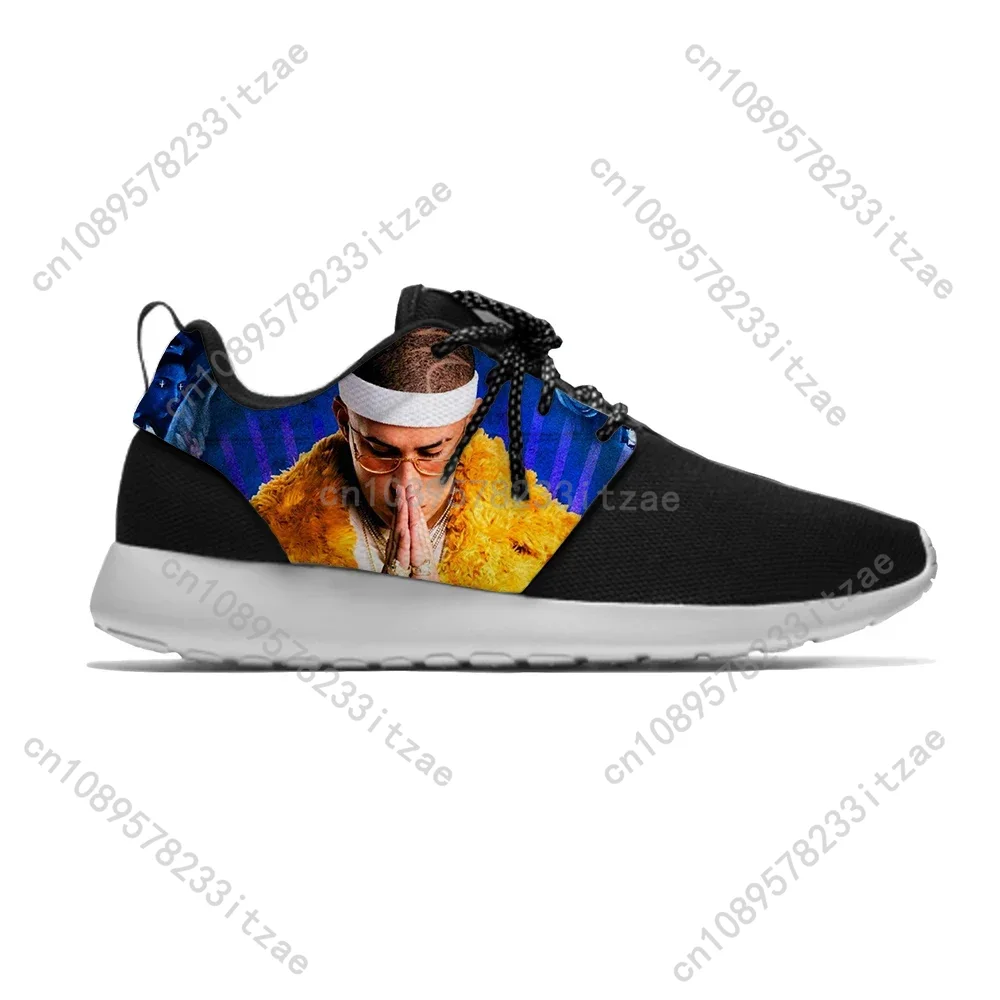 Men'S Fashion Running Shoes - แบด บันนี่ แร็ปเปอร์ฮิปฮอปเพลงแร็พตลกแฟชั่นกีฬารองเท้าวิ่งรองเท้าลำลองระบายอากาศได้ดีน้ำหนักเบาพิมพ์ 3 มิติผู้ชายผู้หญิงรองเท้าผ้าใบ