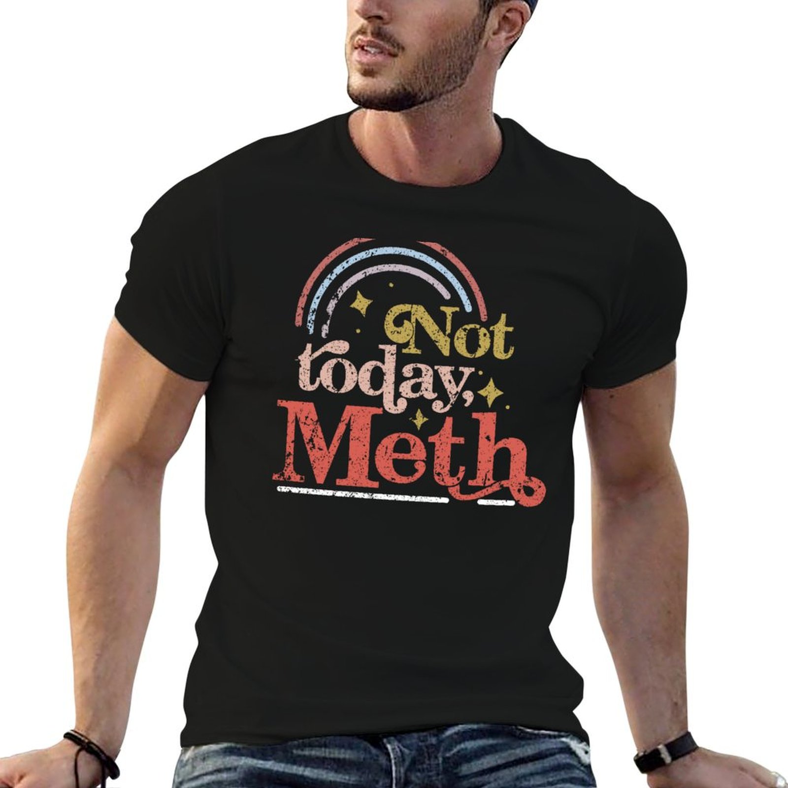 Men'S Fashion Today - เสื้อยืดลายกราฟิกแฟชั่น Not Today Meth AA NA