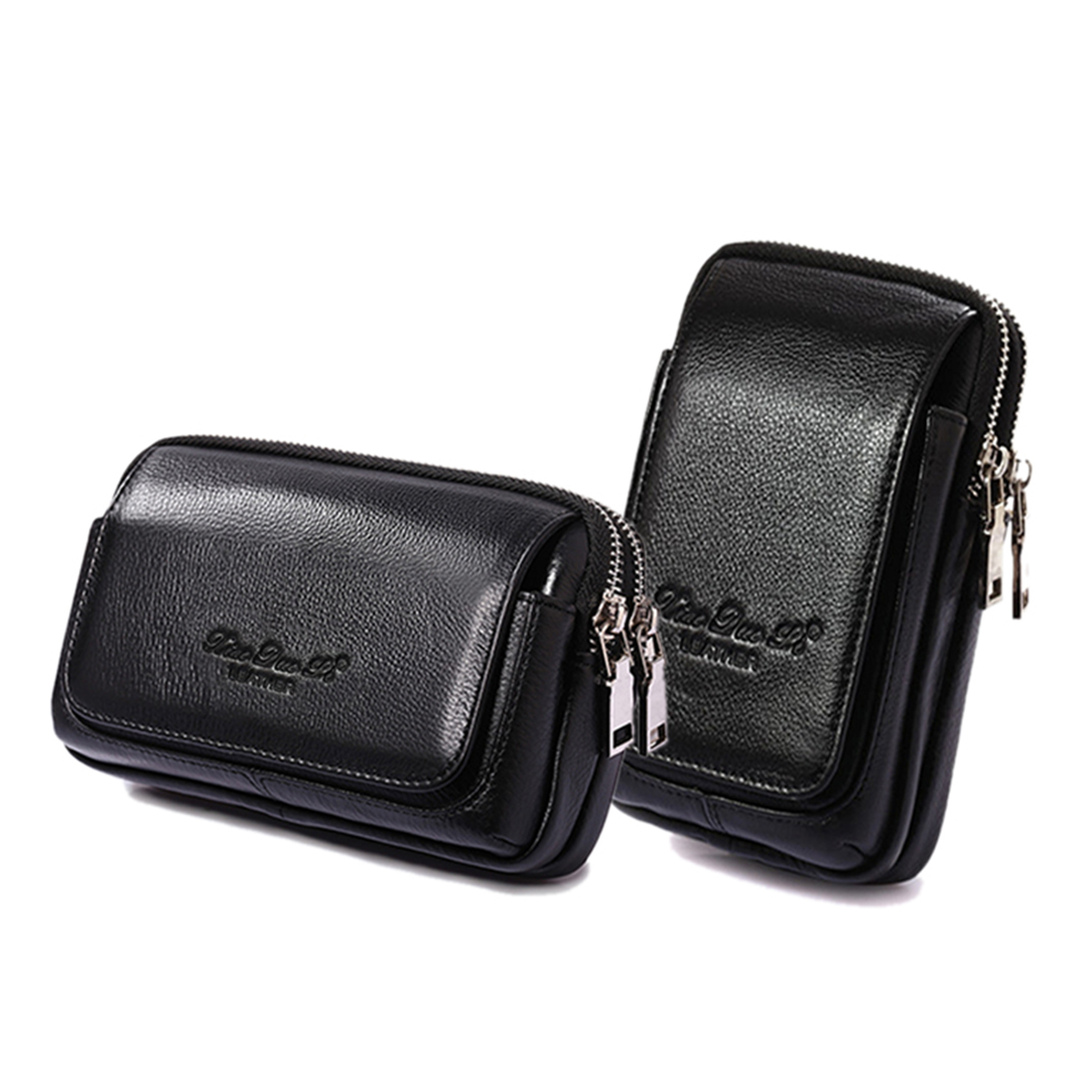 Leather Belt Braided - ผู้ชายหนังเอว Fanny Pack กระเป๋าเข็มขัดกระเป๋าบุหรี่ ID ผู้ถือบัตรกระเป๋ากระเป๋า