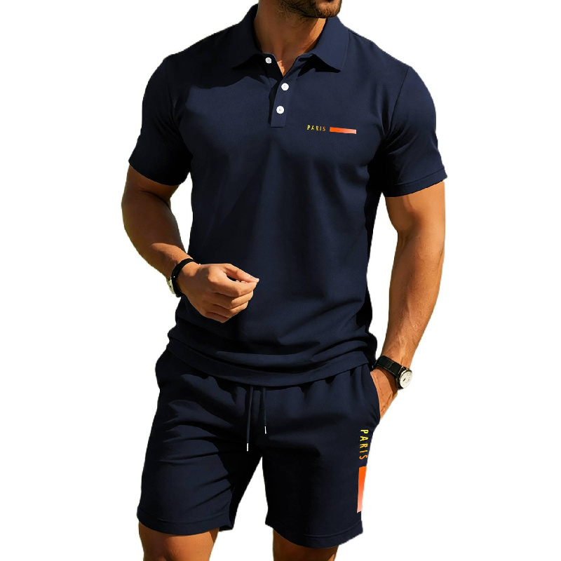 Paris Men'S Fashion - PARIS เสื้อโปโลฤดูร้อนระดับไฮเอนด์สำหรับผู้ชาย แห้งเร็ว ระบายอากาศได้ดี แฟชั่นธุรกิจลำลอง สไตล์สปอร์ต