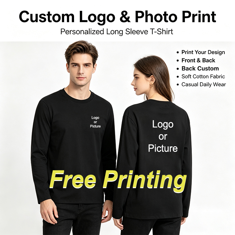 Men'S Fashion Designer - เสื้อยืดแขนยาวผ้าฝ้ายแบบกำหนดเองได้ แฟชั่นผู้ชาย พิมพ์ลาย คอกลม เสื้อยืดผู้หญิง สวมใส่สบายๆ