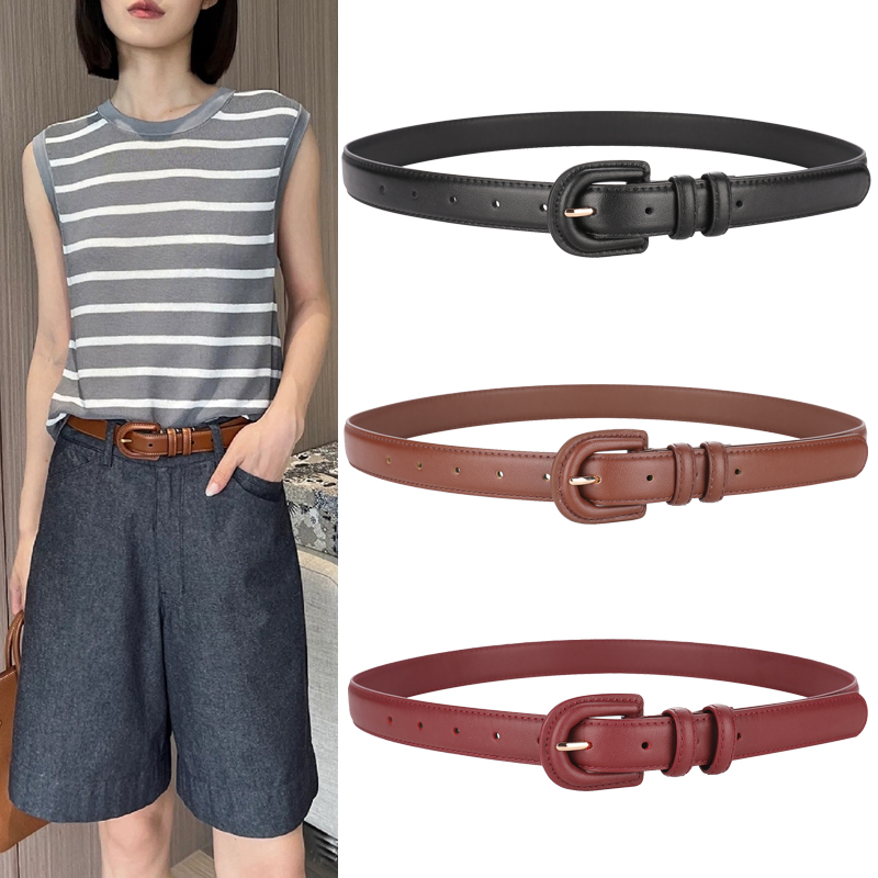 หรูหราสีCandy Cowhideเข็มขัดผู - Leather Belt Braided บทวิจารณ์และราคา