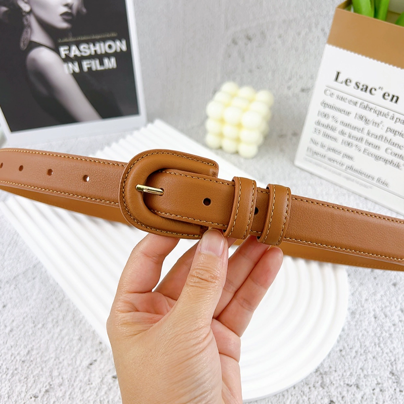 หรูหราสีCandy Cowhideเข็มขัดผู - Leather Belt Braided บทวิจารณ์และราคา