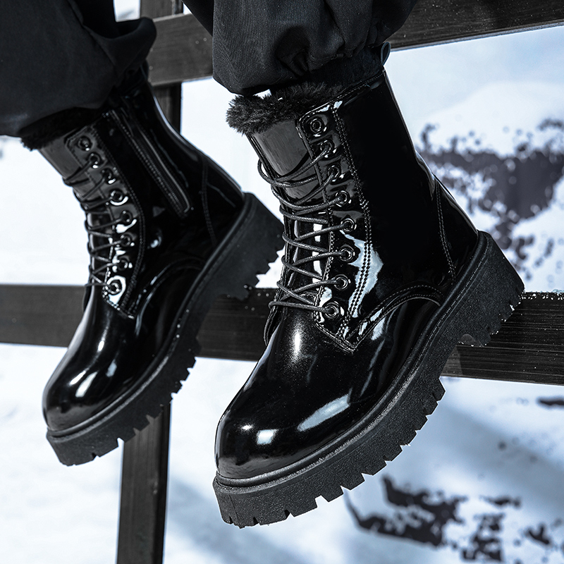 รองเท้าบูทผู้ชายแบบสูงบุขนนุ่ม - Men'S Fashion Plus บทวิจารณ์และราคา