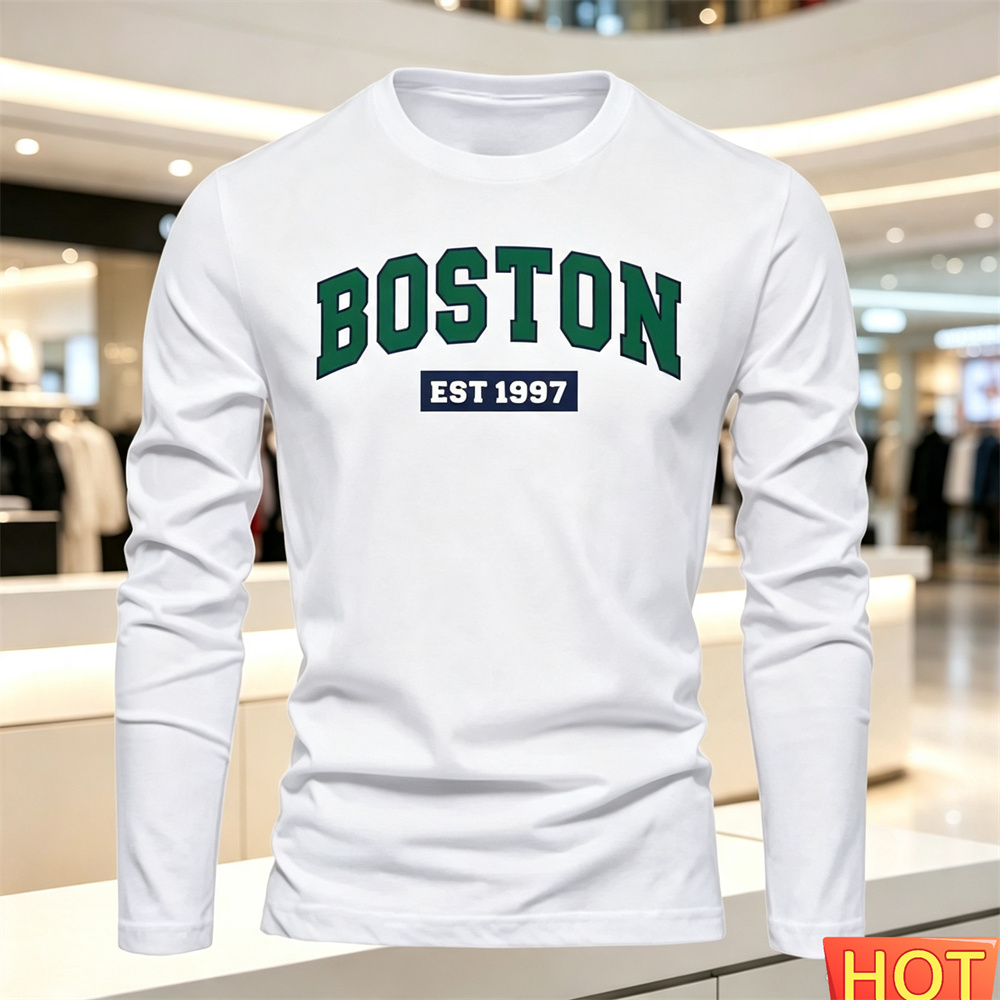 เสื้อยืดแขนยาวผู้ชายลายตัวอักษ - Men'S Fashion Designer บทวิจารณ์และราคา