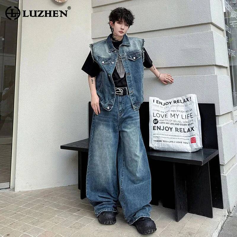 LUZHEN 2026 ฤดูร้อน DENIM ชุดส - Mens Fashion Streetwear บทวิจารณ์และราคา