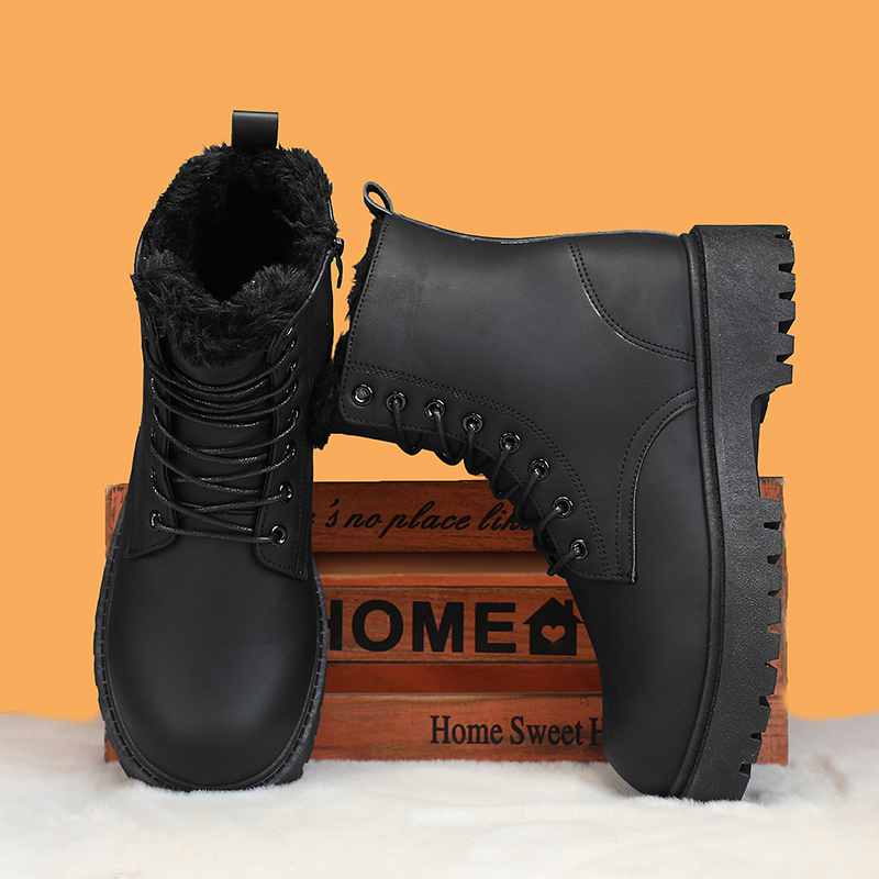 รองเท้าบูทหุ้มข้อสูงบุขนสำหรับ - Men'S Fashion Plus บทวิจารณ์และราคา