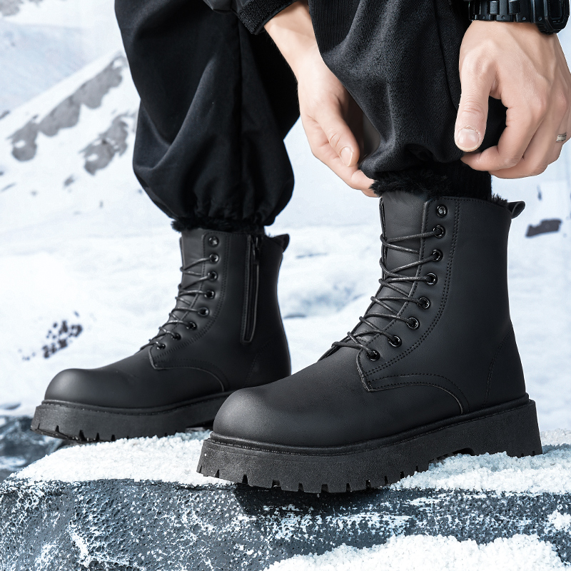 รองเท้าบูทหุ้มข้อสูงบุขนสำหรับ - Men'S Fashion Plus บทวิจารณ์และราคา