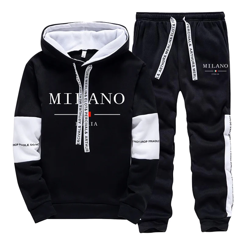 ชุดเซ็ตผู้ชาย/เสื้อฮู้ด/กางเกง - Mens Fashion Streetwear บทวิจารณ์และราคา