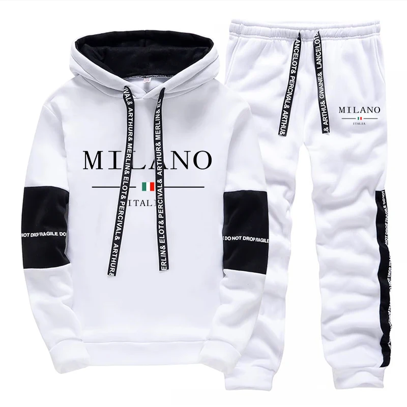 ชุดเซ็ตผู้ชาย/เสื้อฮู้ด/กางเกง - Mens Fashion Streetwear บทวิจารณ์และราคา