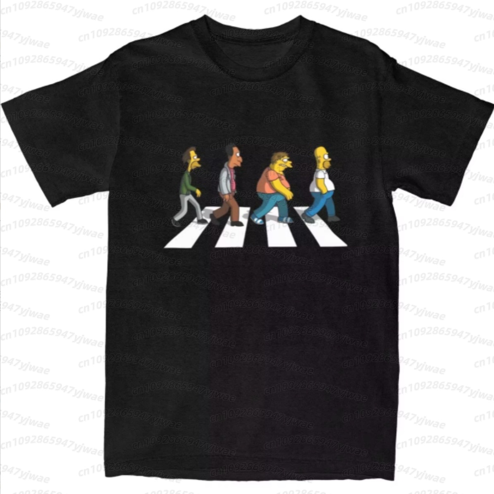 เสื้อยืดแขนสั้นผู้ชายลายซิมป์ส - Mens Fashion Streetwear บทวิจารณ์และราคา