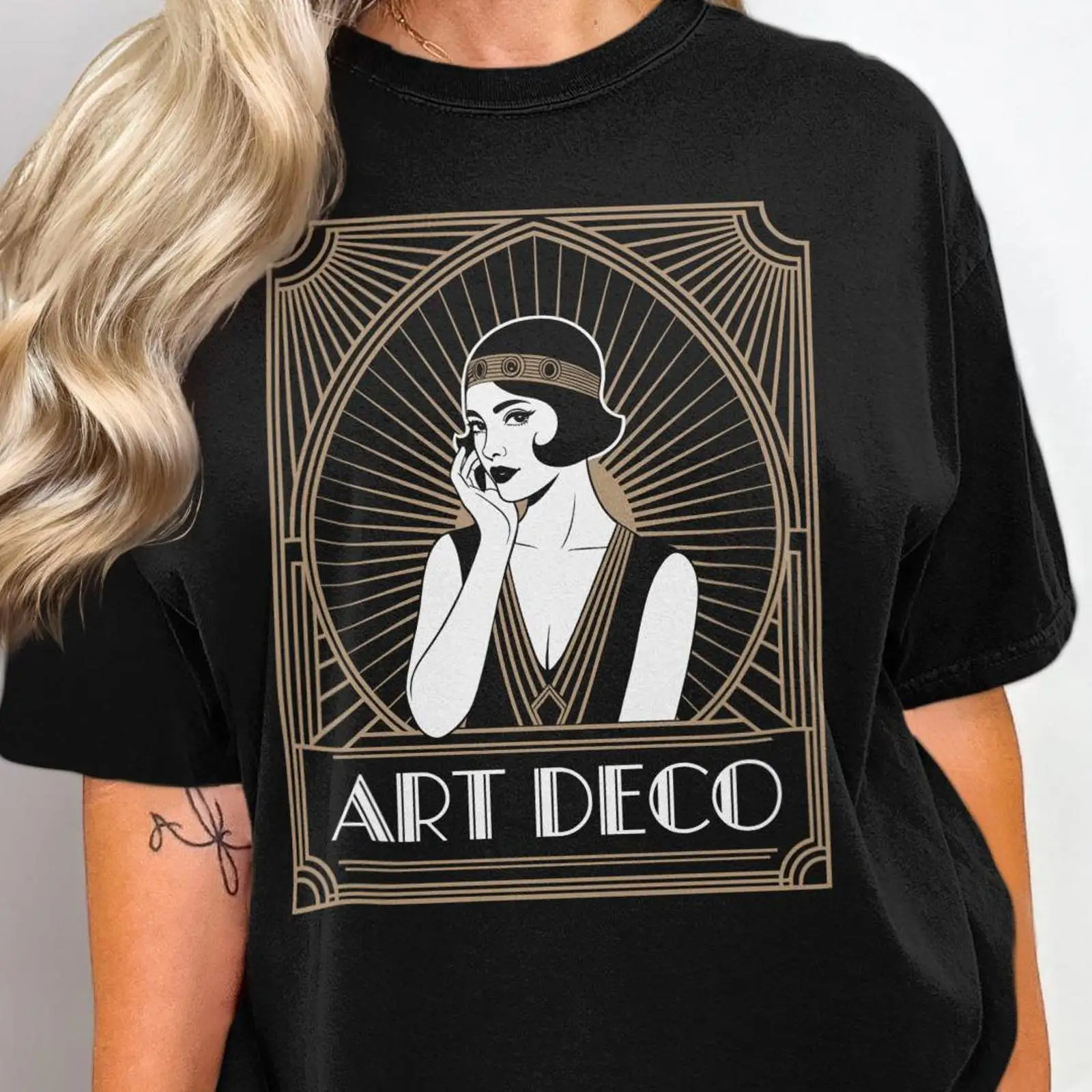 เสื้อยืดลายสาวแฟลปเปอร์สไตล์อา - Men'S Fashion Roaring 20S บทวิจารณ์และราคา