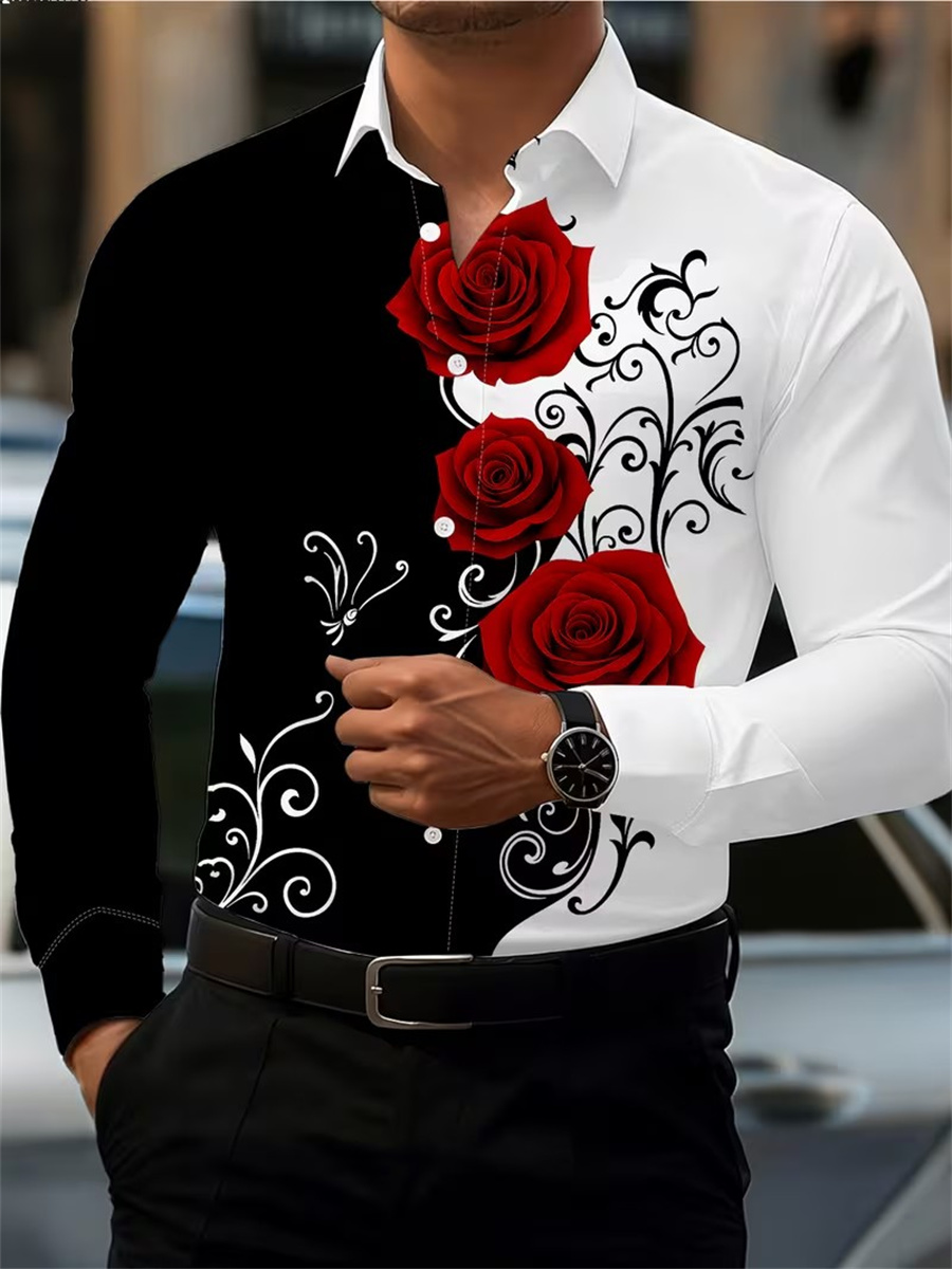 เสื้อเชิ้ตแขนยาวพิมพ์ลายดอกกุห - Men'S Fashion Designer บทวิจารณ์และราคา