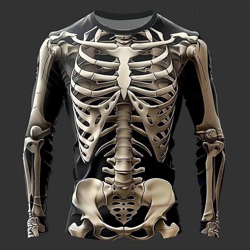 เสื้อยืดผู้ชายลายหัวกะโหลกเปลว - Mens Fashion Streetwear บทวิจารณ์และราคา